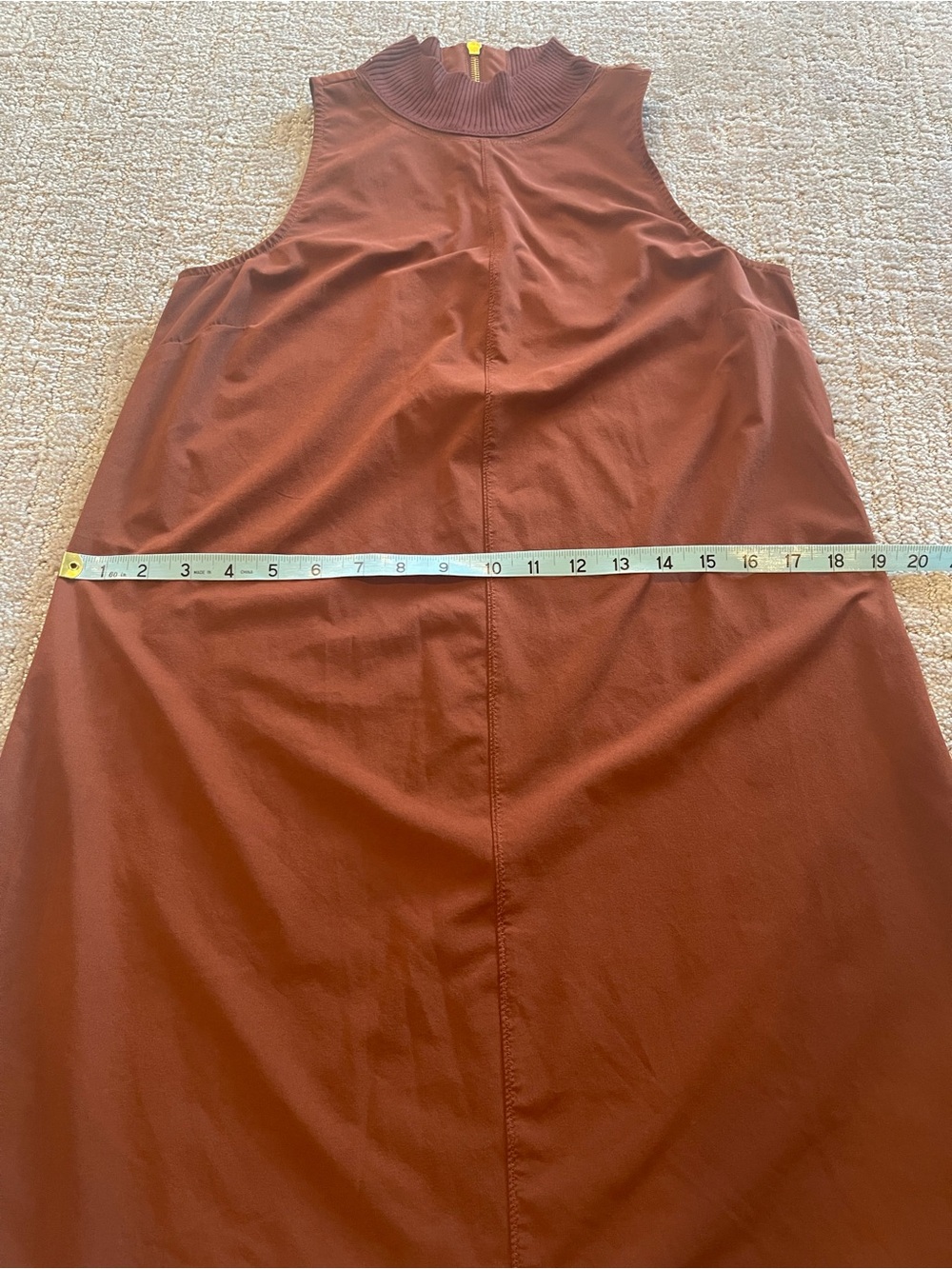 Athleta Initiative Sleeveless Mock Neck Mini Dress in Adirondack Brown, Size XS - Picture 11 of 15